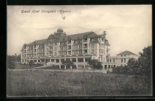 AK Königstein /Ts., Grand Hotel, Frontansicht