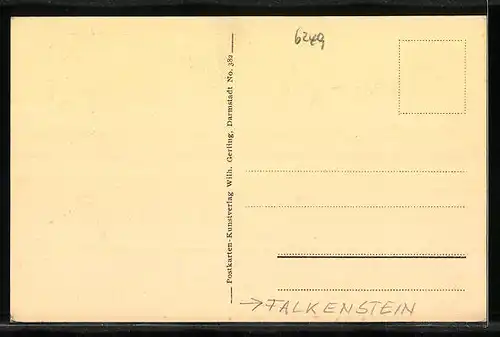 AK Falkenstein, Offizierheim Taunus, Spielzimmer mit Seestück