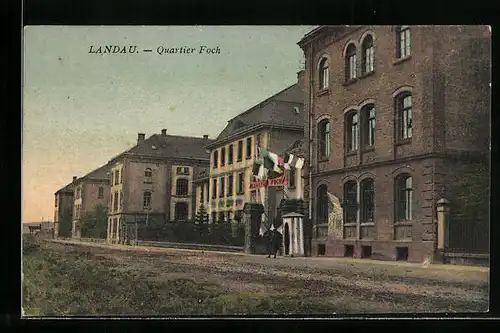 AK Landau, Quartier Foch, Kaserne