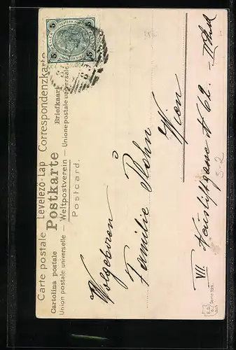 AK Schönheit spielt auf der Panflöte, Jugendstil