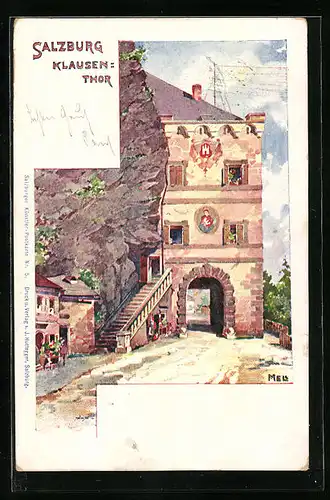 Künstler-AK Salzburg, Klausen-Tor