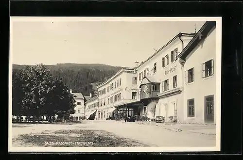 AK Radstadt, Stadtplatz mit Gasthaus zur Post