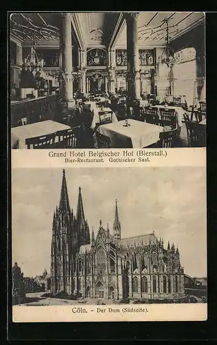 AK Cöln, Grand Hotel Belgischer Hof, Bier-Restaurant, Der Dom