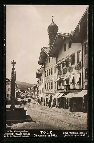 Foto-AK NPG Nr. 814: Tölz, Strasse in Tölz