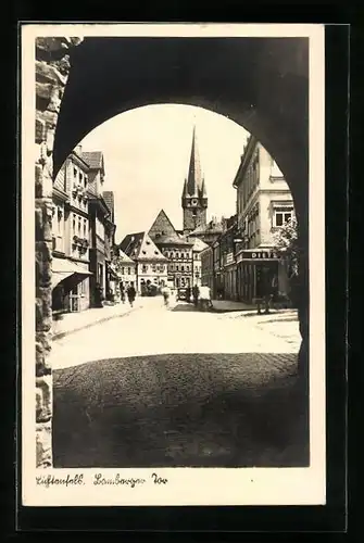 AK Lichtenfels, Bamberger Tor mit Blick zur Kirche