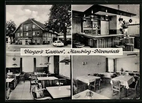 AK Hamburg-Duvenstedt, Bürger`s Gasthof, Poppenbütteler Chaussee 3