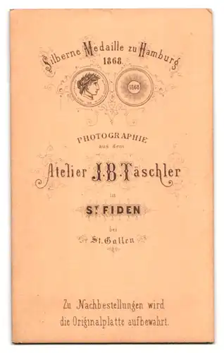 Fotografie J. B. Täschler, St. Fiden, Bürgerlicher Herr mit The Zappa