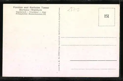 AK Tanne, Pension und Kurheim Tanne mit Strassenpartie