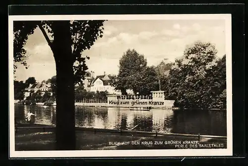 AK Halle a. d. Saale /Cröllwitz, Gasthaus Krug zum grünen Kranze