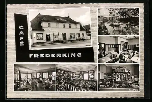 AK Stolzenau /Weser, Café Frederking mit Garten, Bar und Konditorei