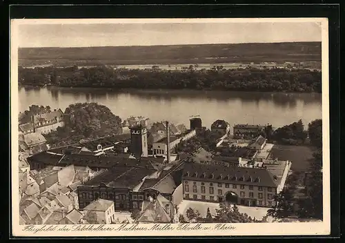 AK Eltville /Rhein, Fliegeraufnahme der Sektkellerei Matheus Müller
