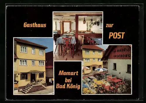 AK Momart b. Bad König, Gasthaus zur Post, Haus Ingeborg