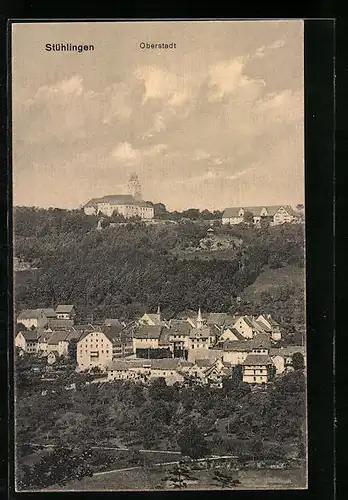 AK Stühlingen, Ansicht der Oberstadt