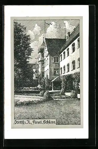 Künstler-AK Isny i. A., Schloss