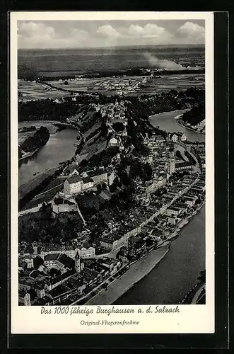 AK Burghausen a. d. Salzach, Teilansicht