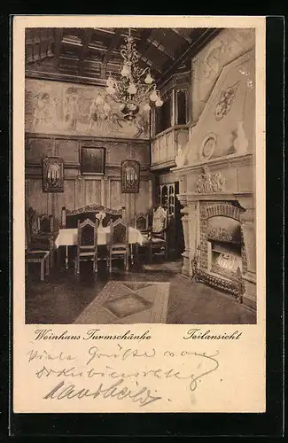 AK Eisenach, Gasthaus Turmschänke, Teilansicht