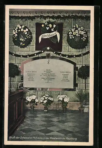 AK Reutberg, Gruft der Schwester M. Fidelis in der Klosterkirche