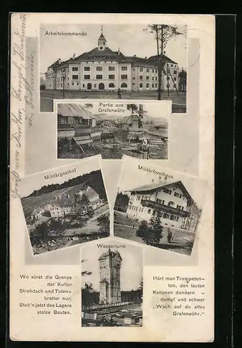 AK Grafenwöhr, Militärgasthof, Militärforstahaus, Arbeitskommando