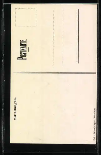 AK Zwerg auf einer Pflanze