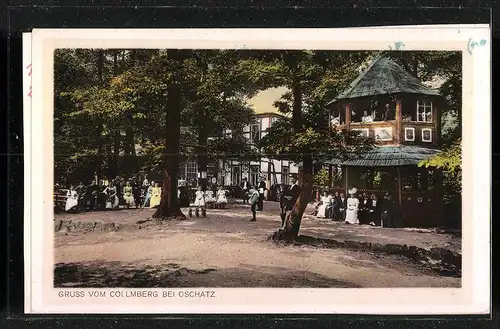 Fotografie Brück & Sohn Meissen, Ansicht Collmberg, Partie am Gasthaus auf dem Collmberg