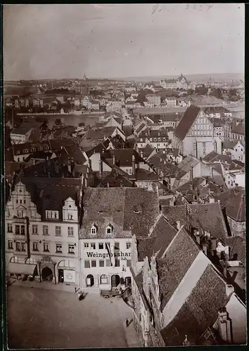 Fotografie Brück & Sohn Meissen, Ansicht Meissen i. Sa., Blick vom Kirchturm über die Altstadt