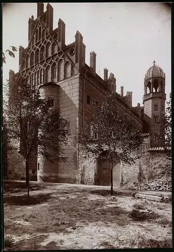 Fotografie Brück & Sohn Meissen, Ansicht Wittenberg, Blick auf den Giebel des Lutherhauses