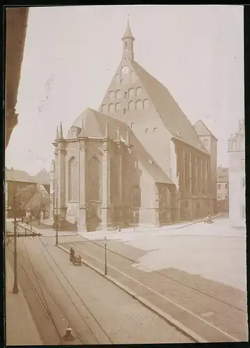 Fotografie Brück & Sohn Meissen, Ansicht Freiberg i. Sa., Strassenpartie am Dom