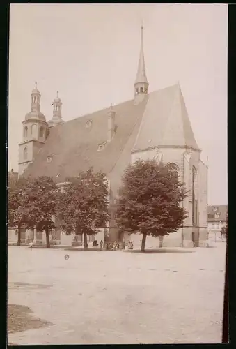 Fotografie Brück & Sohn Meissen, Ansicht Pegau, Partie an der Laurentiuskirche