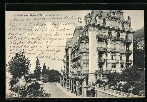 AK Montreux-Territet, L`Hôtel des Alpes