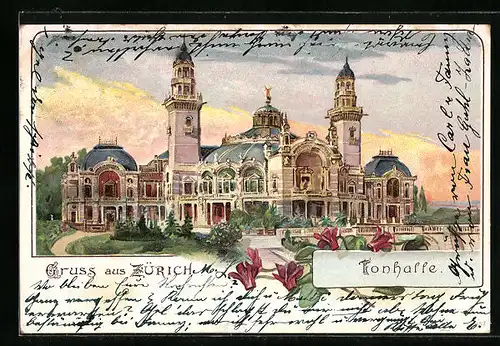 Lithographie Zürich, Ansicht der Tonhalle