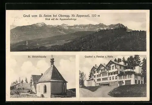 AK Oberegg, St. Antonskapelle, Gasthof und Pension z. Rössle