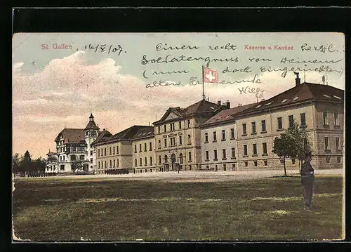 AK St. Gallen, Kaserne und Kantine