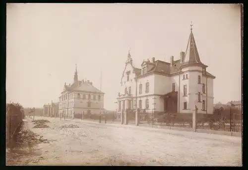 Fotografie Brück & Sohn Meissen, Ansicht Rochlitz, Partie in der Bismarkstrasse mit der Realschule