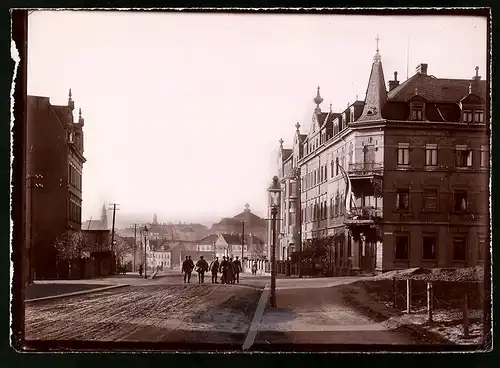 Fotografie Brück & Sohn Meissen, Ansicht Kamenz i. Sa., Blick in die Machestrasse mit Restaurant Carl Hein