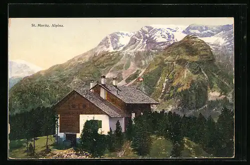 AK St. Moritz, Alpenhütte, Alpina