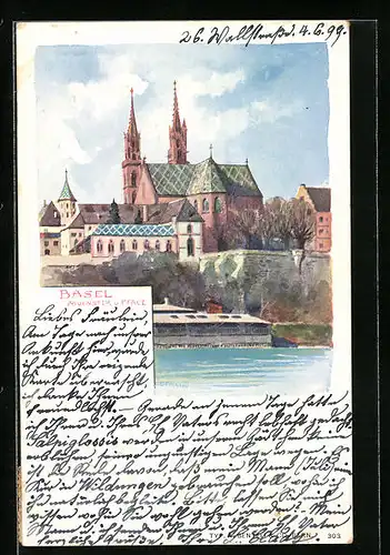 Künstler-AK Basel, Münster und Pfalz