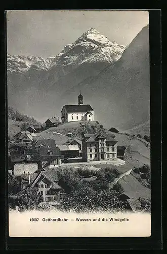 AK Wassen, Ortsansicht mit Windgelle