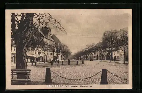 AK Friedberg /Hessen, Partie der Kaiserstrasse