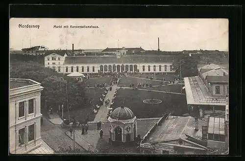 AK Norderney, Markt mit Konversationshaus