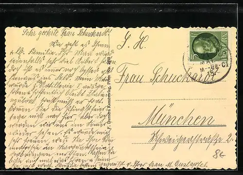 AK Marquartstein, Häuserpartie in der Dorfstrasse