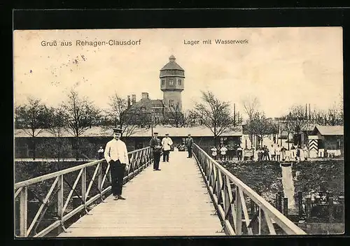AK Rehagen-Clausdorf, Lager mit Wasserwerk