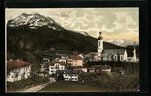 AK Elbach, Teilansicht mit Kirche