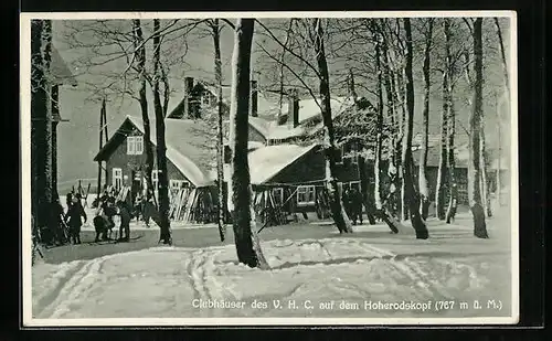 AK Hoherodskopf, Clubhäuser des V. H. C. im Schnee