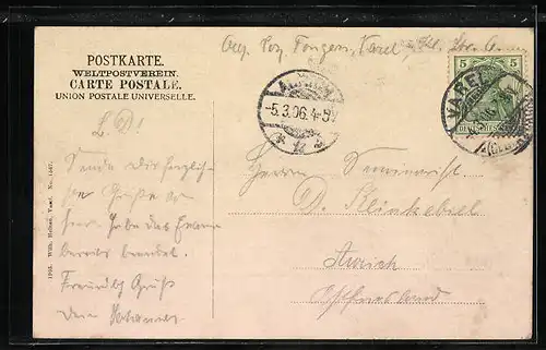 AK Varel, Partie am Schlossplatz