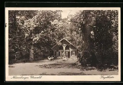 AK Neuenburg, Kurhaus am Urwald, Jagdhütte