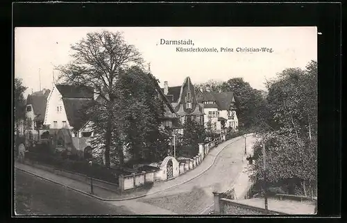 AK Darmstadt, Künstlerkolonie, Prinz-Christian-Weg