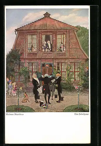 Künstler-AK Helmut Skarbina: Das Jubelpaar