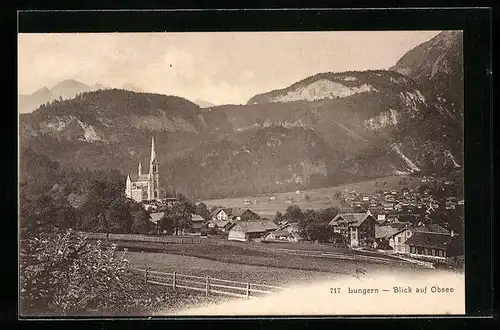 AK Lungern, Blick auf Obsee