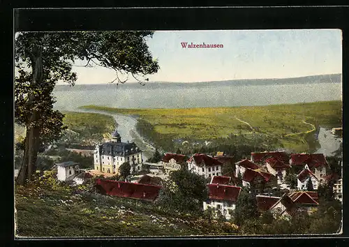 AK Walzenhausen, Teilansicht mit Umgebung