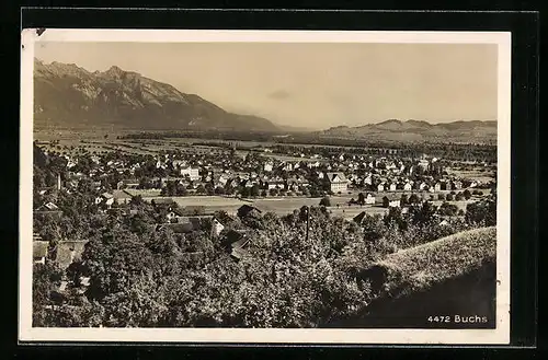 AK Buchs, Teilansicht mit Umgebung